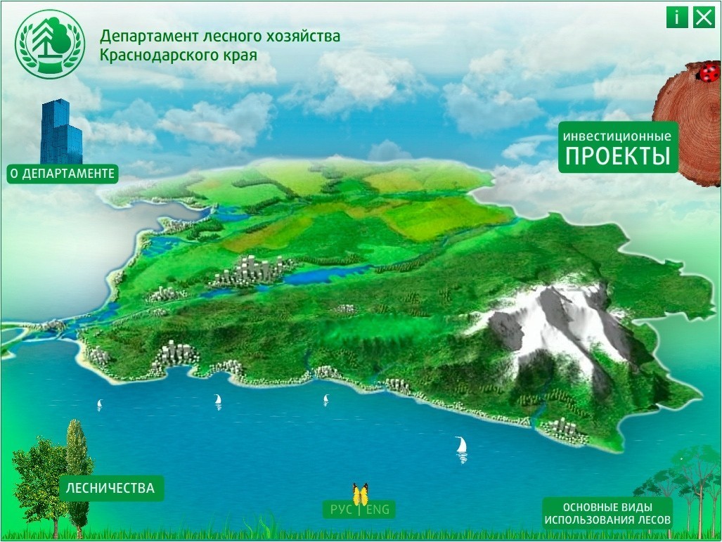 Создание презентации для департамента лесного хозяйства администрации Краснодарского края